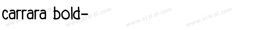 carrara bold字体转换